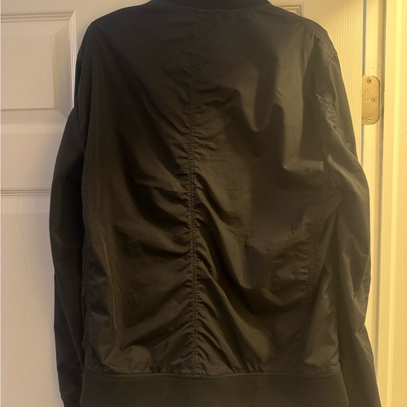 All Saints Black Lightweight Jacket with Stand-Up Collar and Silver Zipper - Picture 5 of 7